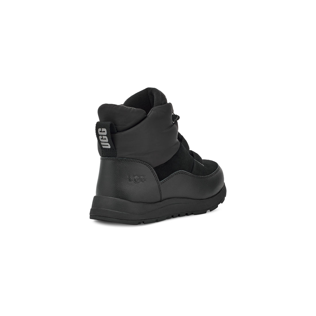 UGG Kids' Yose Puffer Lace Boots Black — rear view