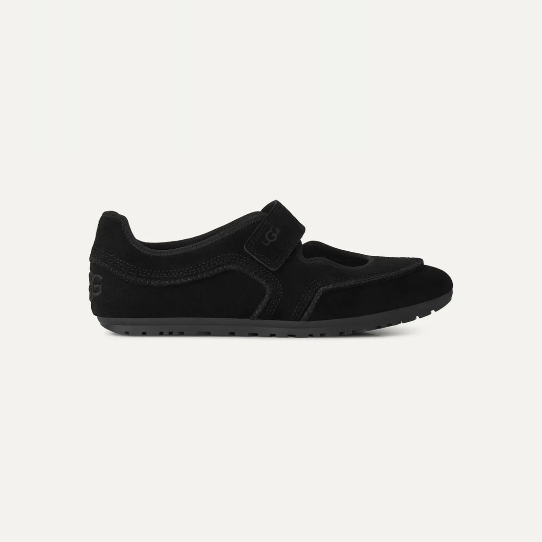 UGG Quill Mary Jane in Black, outer side view with adjustable strap