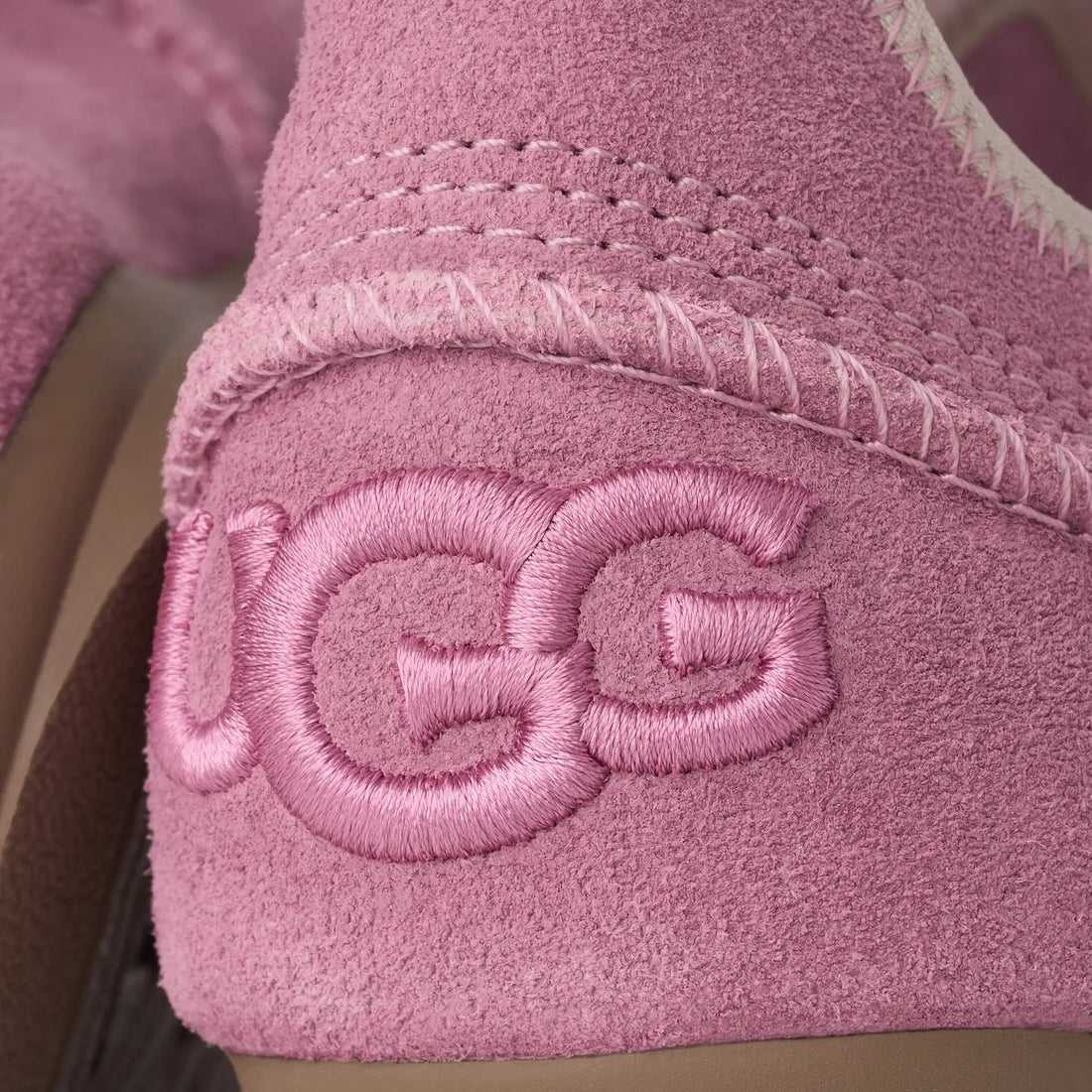 UGG Women's Quill Mary Jane in Dusty Orchid, suede heel and UGG logo detail