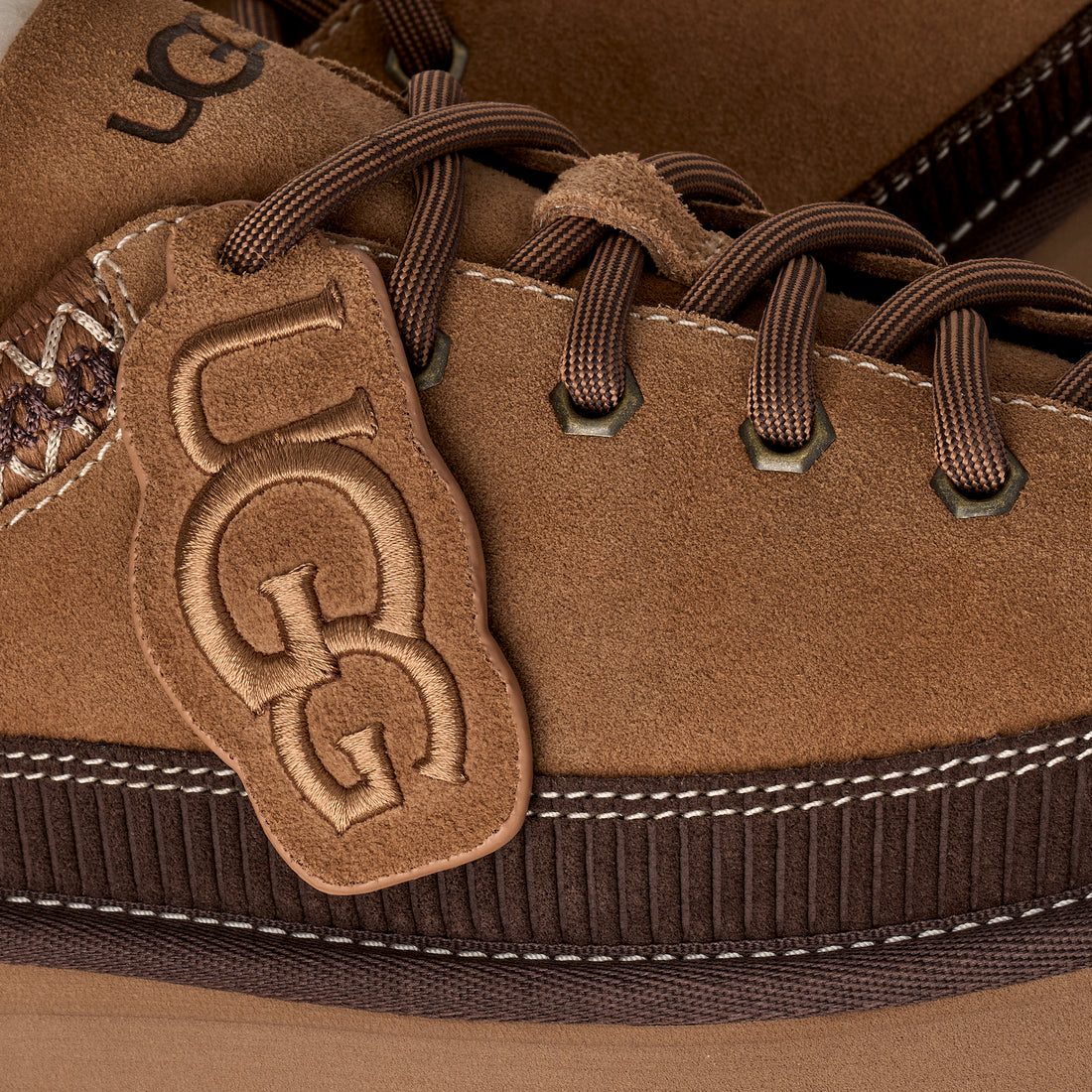UGG Women's Heritage Lace-Up Slipper Chestnut — detail