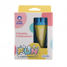 Uncle Bubble Fun Confetti Bubbler With 2 oz Bubble Solution
