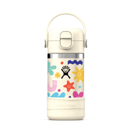 Hydro Flask Kids 12 oz Wide Mouth Bottle With Covered Straw Cap And Boot
