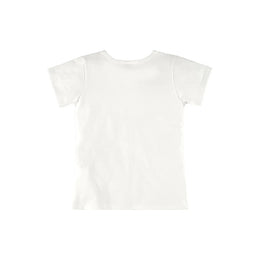 Up Baby Girl Short Sleeve Cotton Blouse White