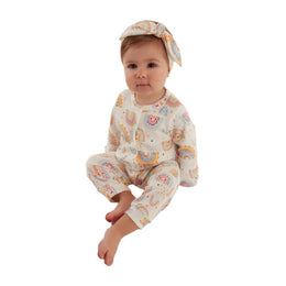 Up Baby Girls Jumpsuit Off White Ab1495