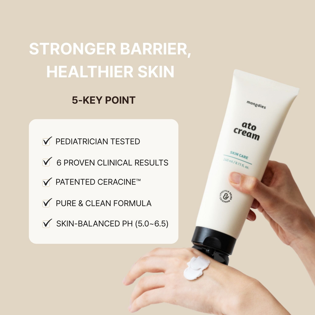 Mongdies Ato Cream 240ml - official product detail 3