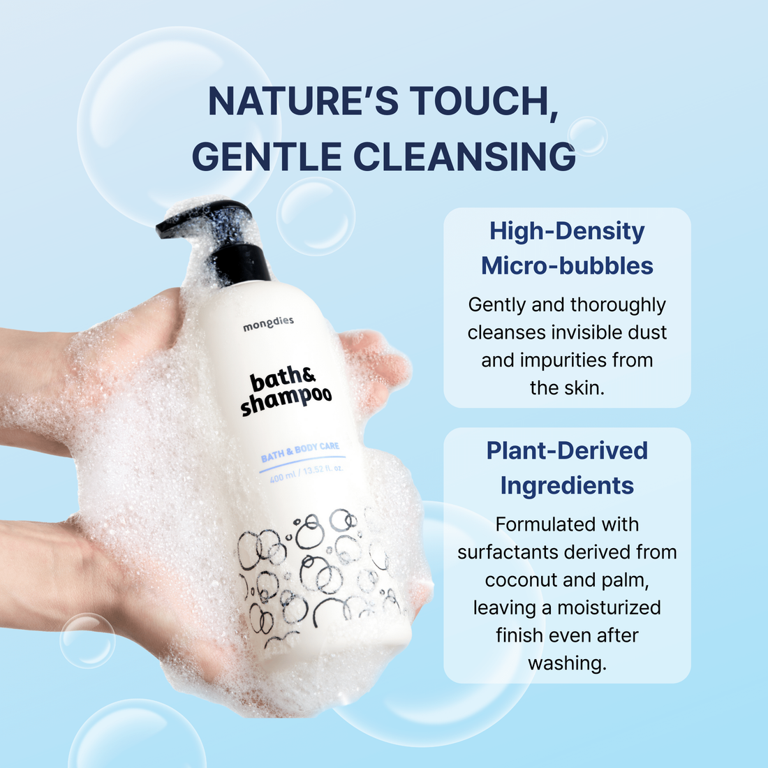 Mongdies Bath & Shampoo 400ml - official product detail 4