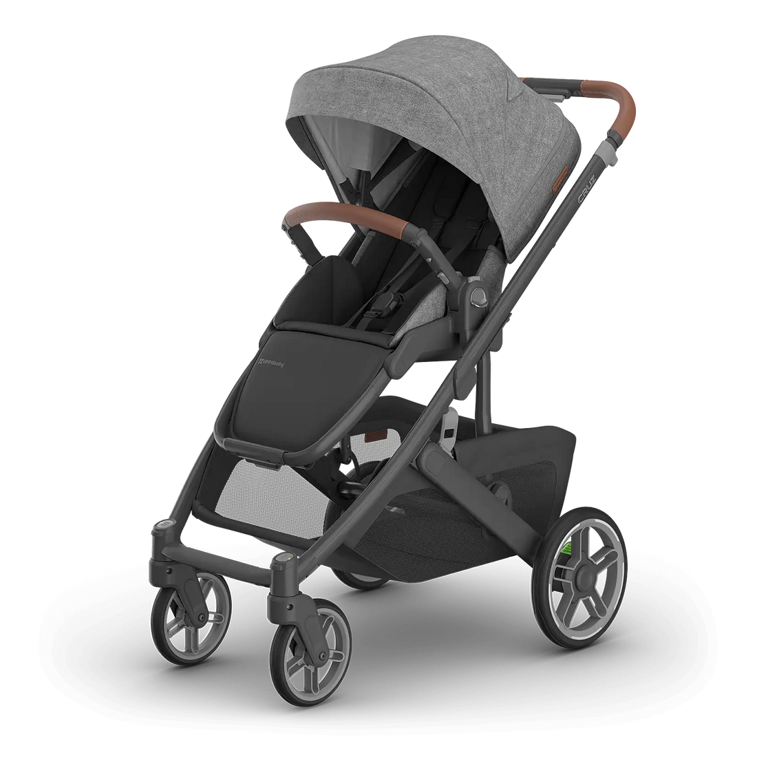 UPPAbaby Cruz V3 — Greyson — front three-quarter view