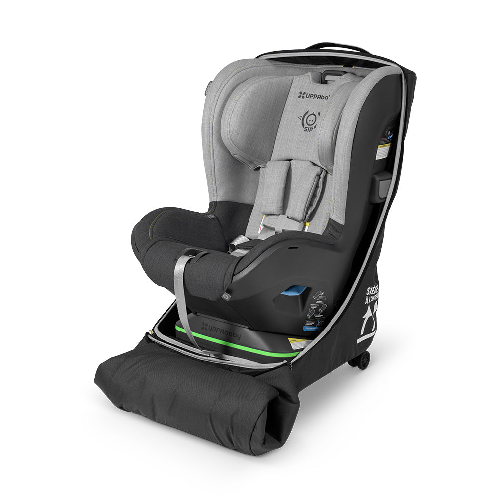 Uppababy Knox/Alta Travelsafe travel bag for infant car seat with wheeled base, gray fabric