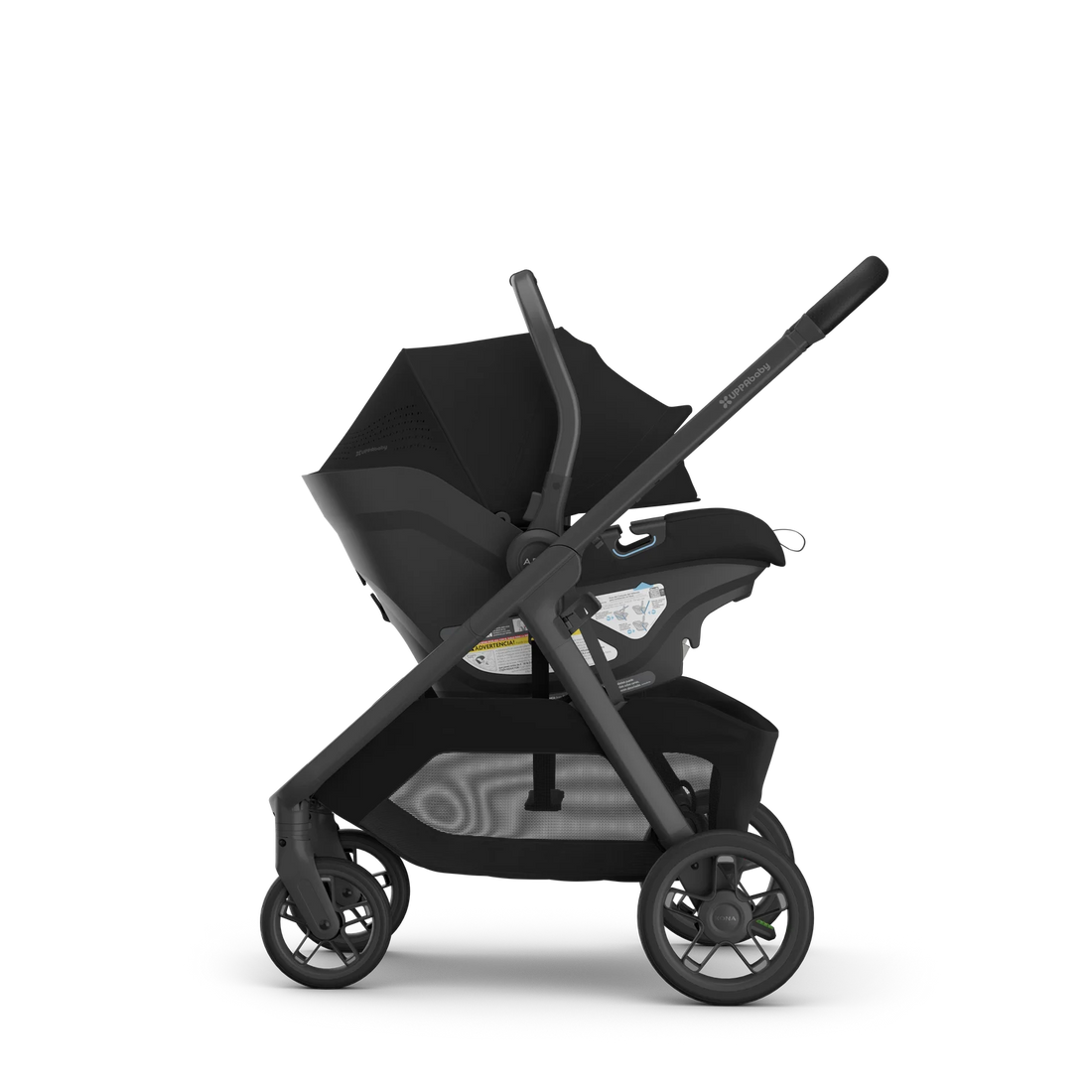 UPPAbaby Kona James with optional Aria infant car seat — Side