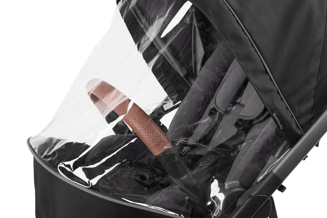UPPAbaby Kona rain shield vent detail; stroller sold separately
