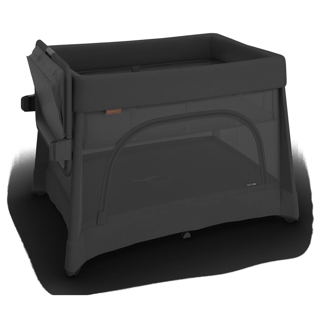 UPPAbaby Remi V2 Playard in Mason Black Soft Knit - fold-away changing station stored