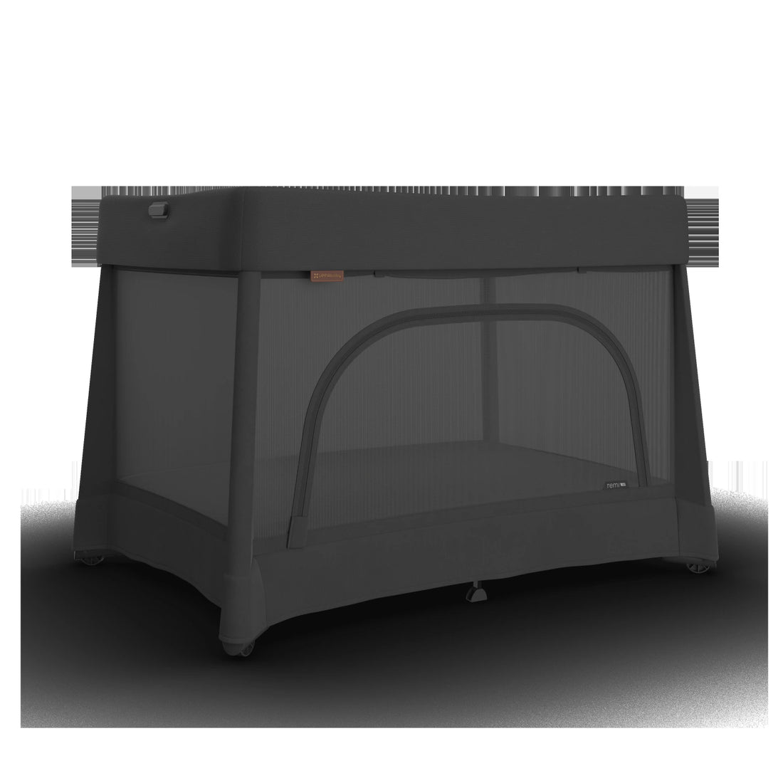 UPPAbaby Remi V2 Playard in Mason Black Soft Knit - playard three-quarter right view