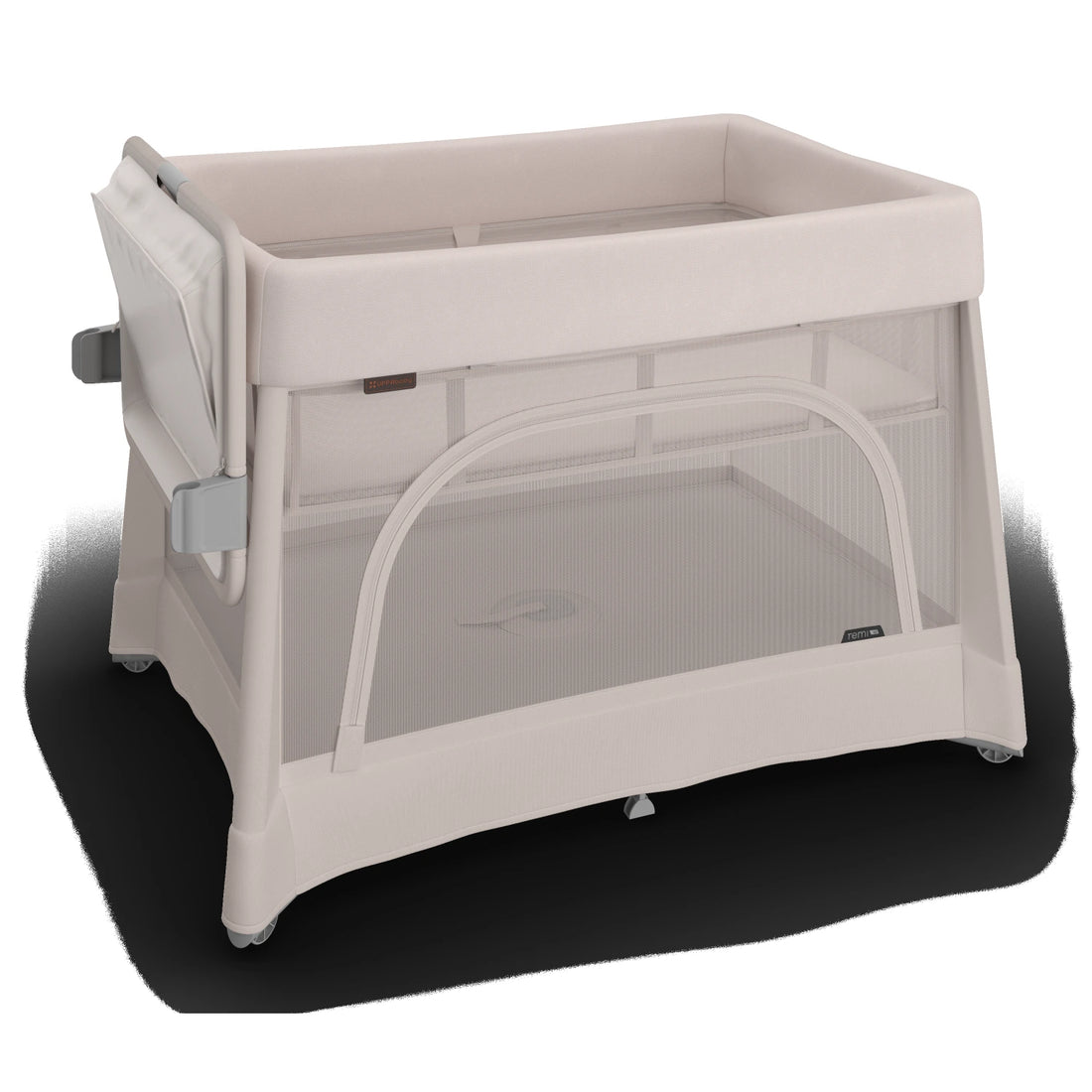UPPAbaby Remi V2 Playard in Townsend Beige Soft Knit - fold-away changing station stored