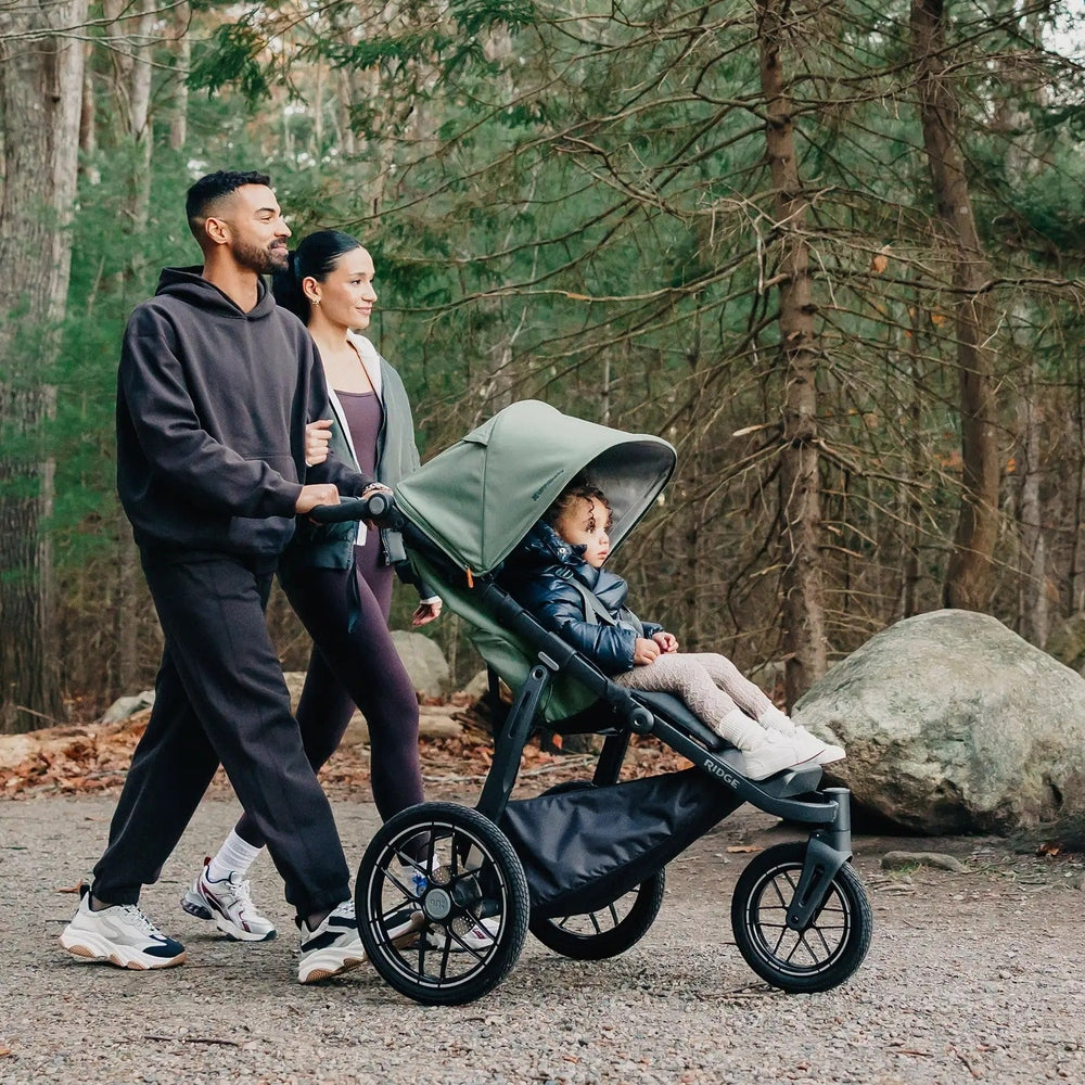 UPPABABY UPPAbaby Ridge V2 Stroller stroller shown from image 4 of 10 with visible canopy, handlebar and wheel setup in product finish img 4