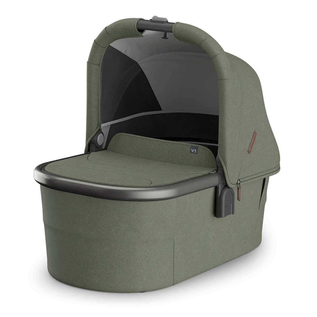 UPPAbaby Bassinet V3 — Evelyn (meadow Green | Graphite Frame) — product view