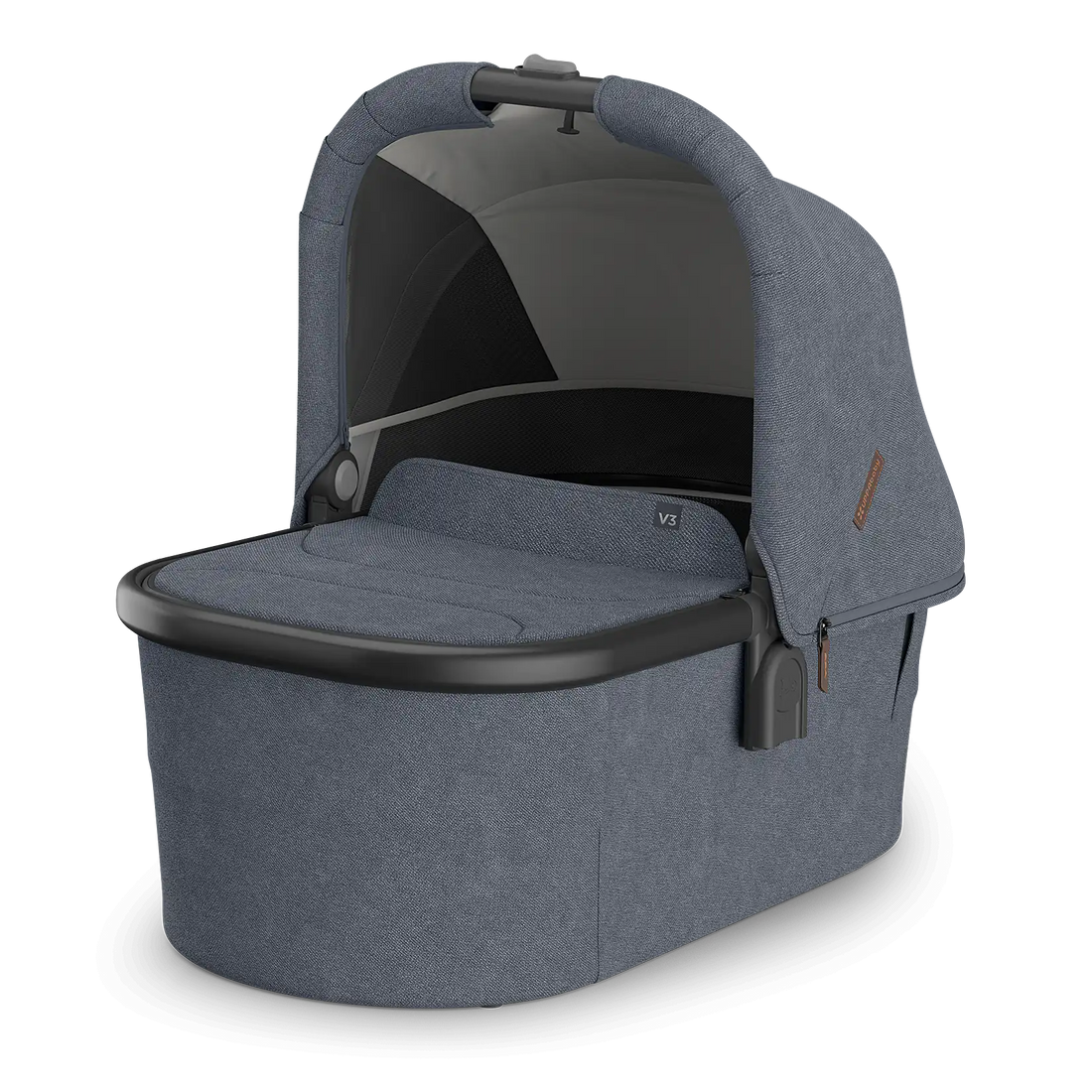 UPPAbaby Bassinet V3 — Julian (dusty Blue Mélange | Carbon Frame) — product view