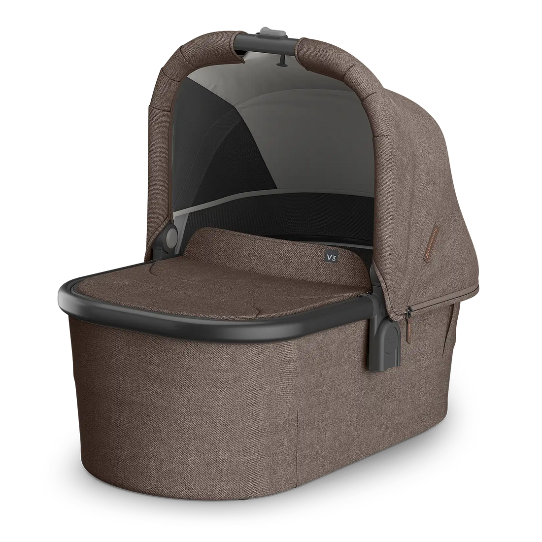 UPPAbaby Bassinet V3 — Owen (mocha Mélange | Carbon Frame) — product view