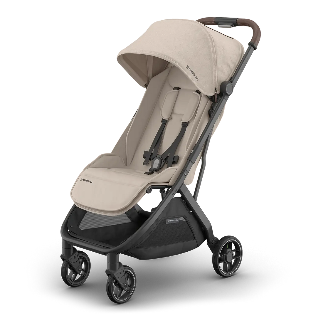 UPPAbaby Minu V3 — Ada - Sandstone Mélange | Carbon Frame | Chestnut Leather — product view