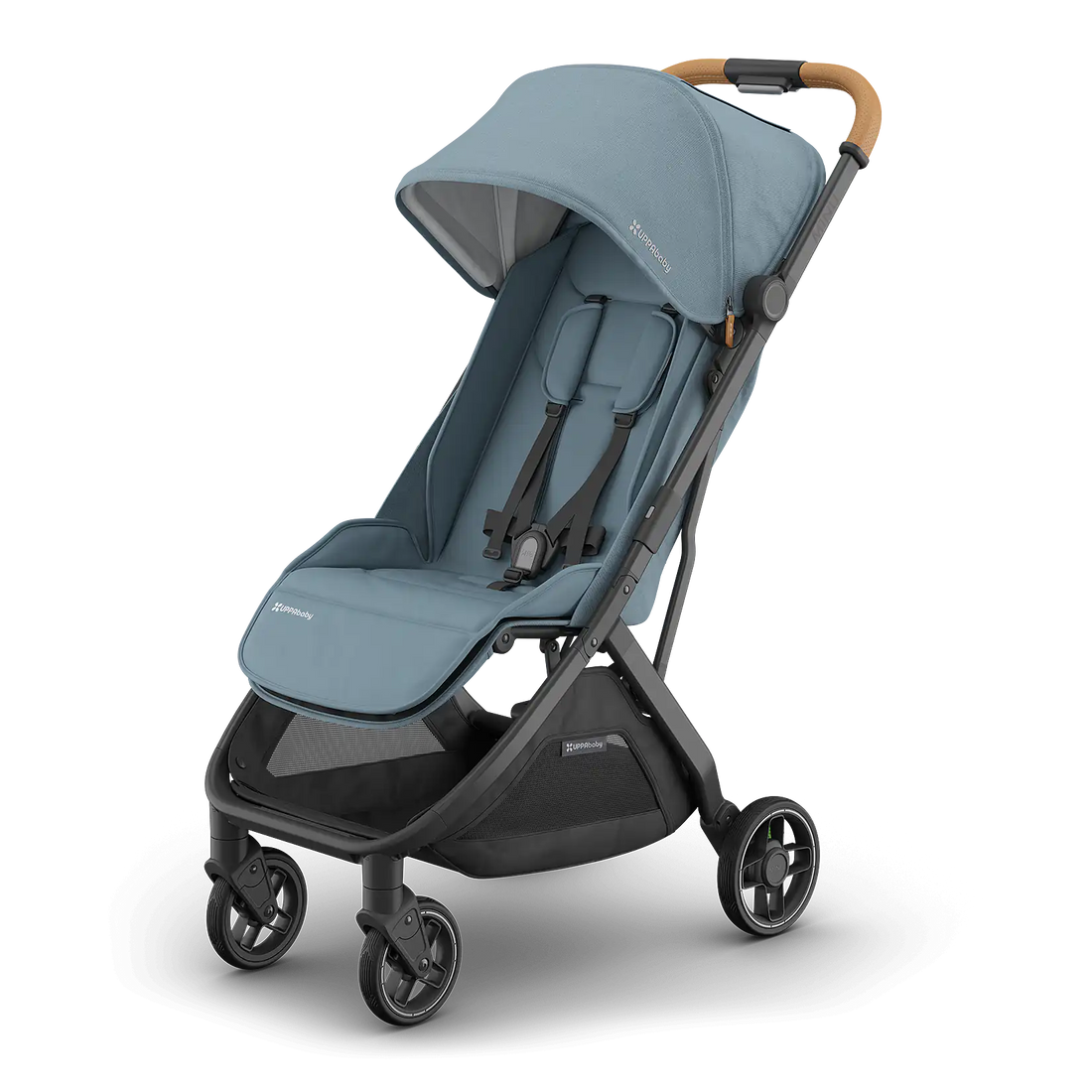 UPPAbaby Minu V3 — Dillan - Stone Blue | Carbon Frame | Sand Leather — product view