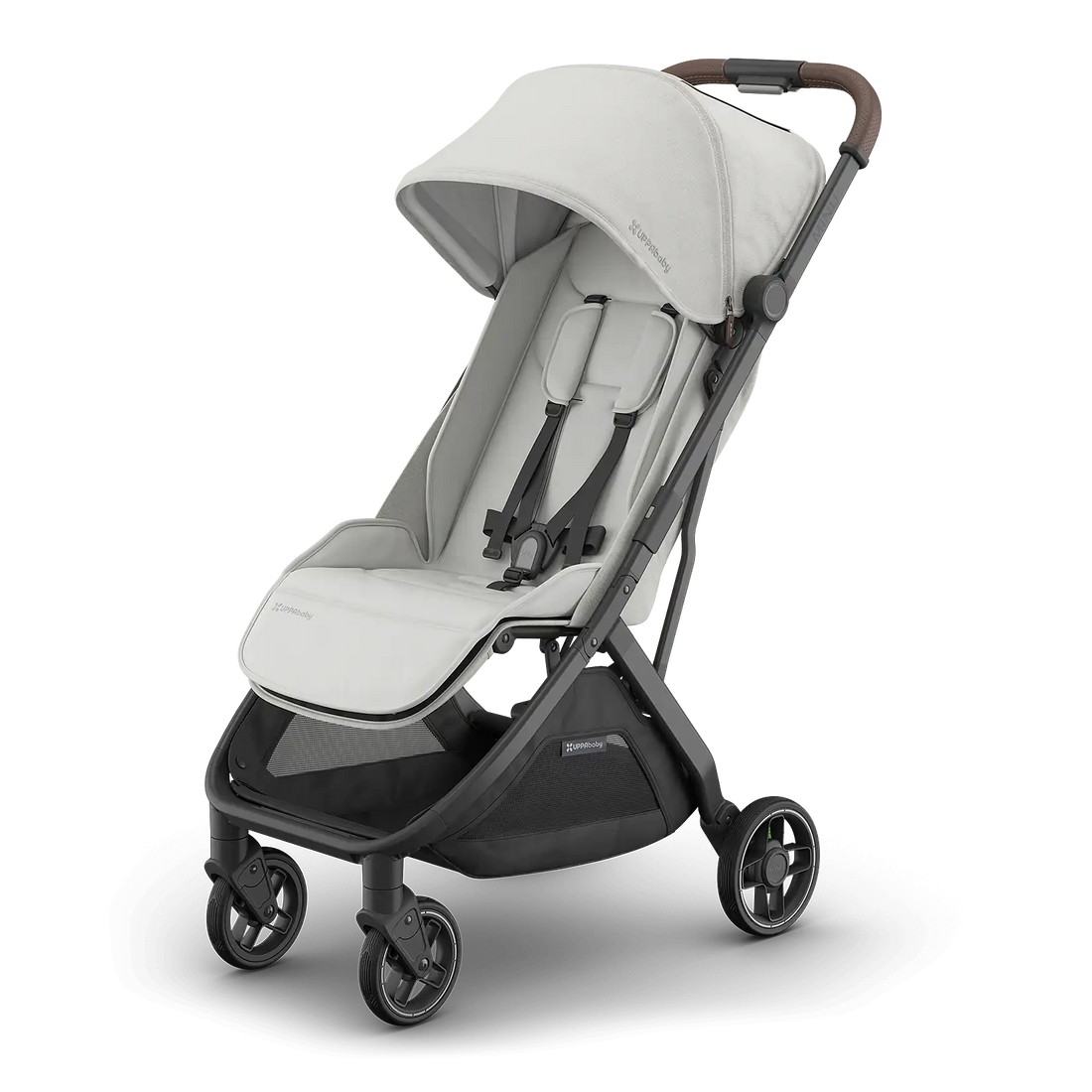 UPPAbaby Minu V3 — Savannah - Pearl Gray Jacquard | Carbon Frame | Chestnut Leather — product view