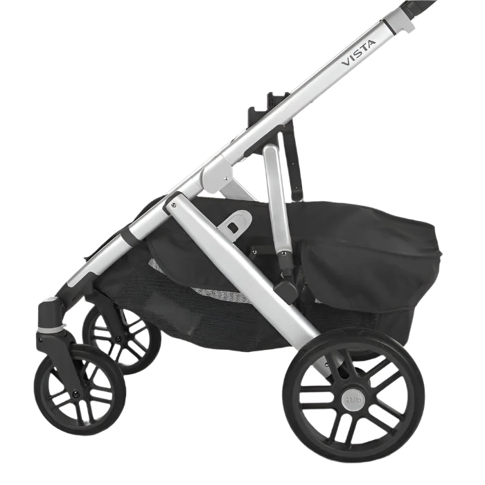 Uppababy Vista V2 basket cover for stroller, black fabric with silver frame