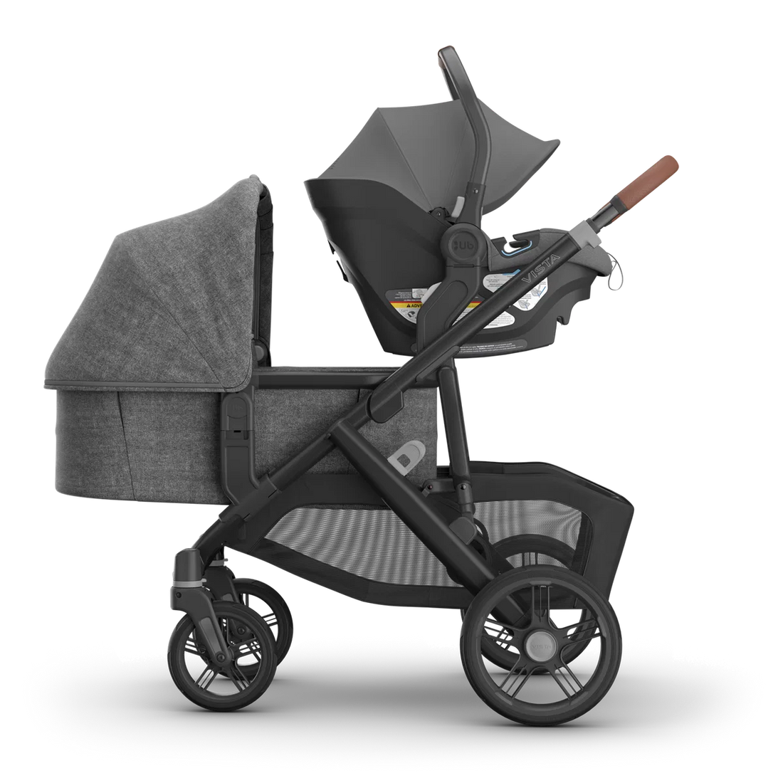 UPPAbaby Vista V3 in Greyson — Aria + bassinet; additional components sold separately