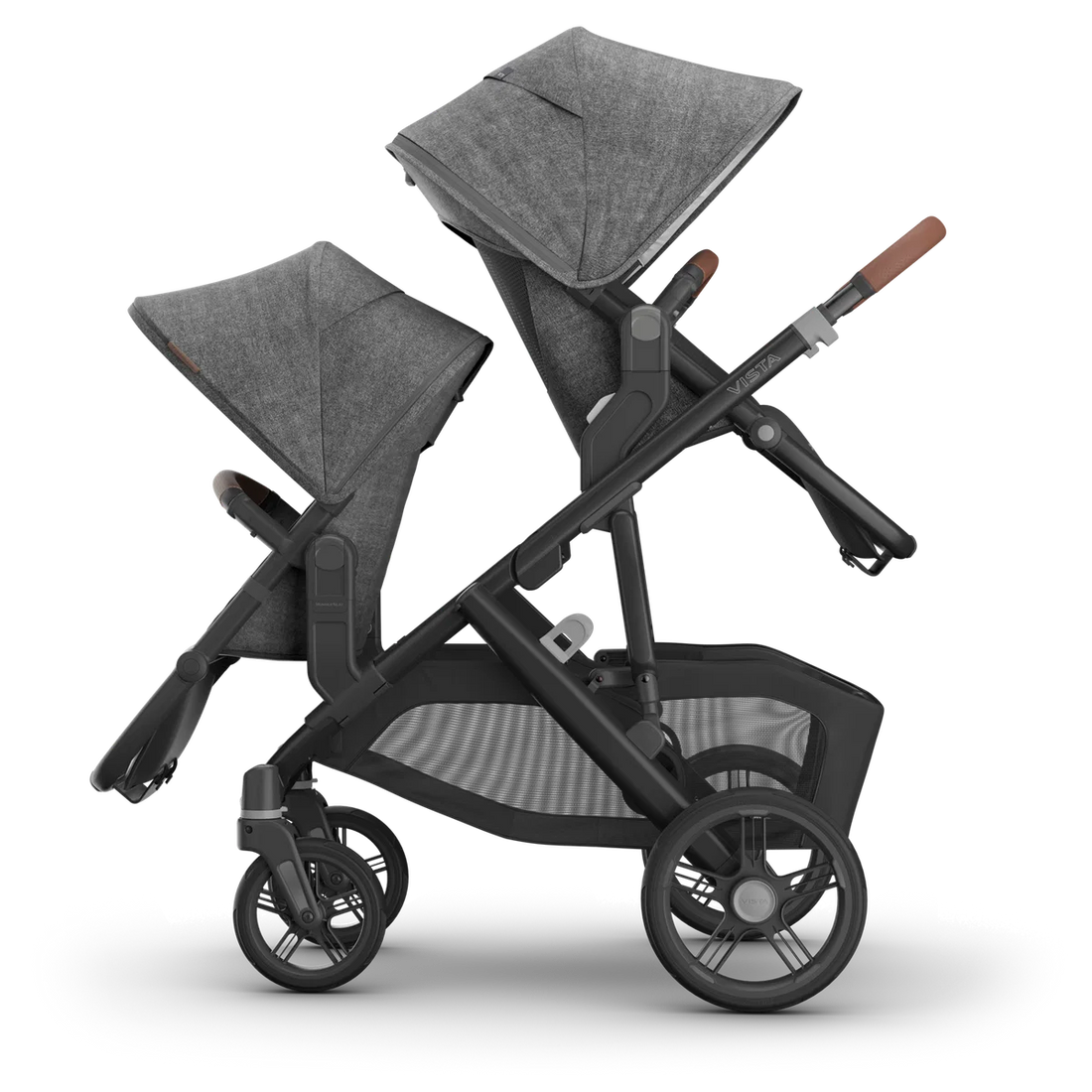 UPPAbaby Vista V3 in Greyson — Parent-facing toddler + forward RumbleSeat V2+; additional components sold separately