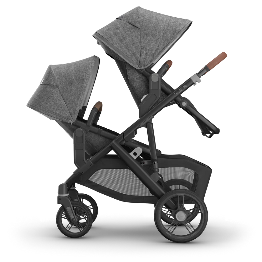 UPPAbaby Vista V3 in Greyson — Toddler seat + RumbleSeat V2+ · both parent-facing; additional components sold separately
