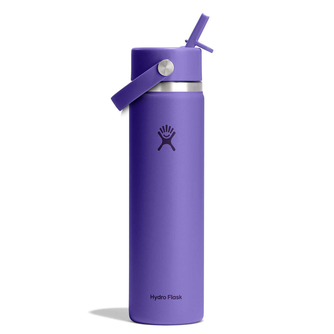 Hydro Flask 24 oz Wide Mouth Bottle With Flex Straw Cap – Utopia Purple front view