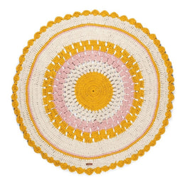 Varanassi Embroidery Collection – Round Gipsy Cotton Rug