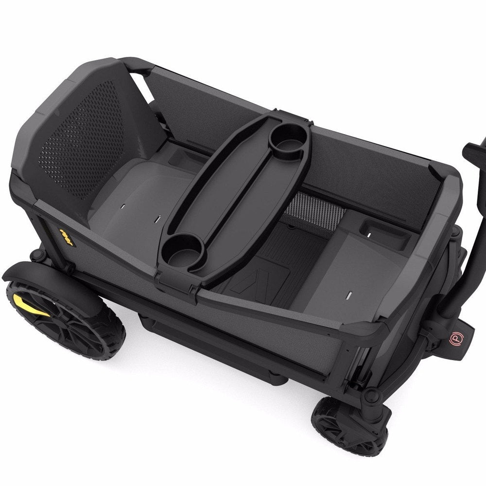 Veer All-Terrain Cruiser Wagon interior with rugged seat area and yellow accents