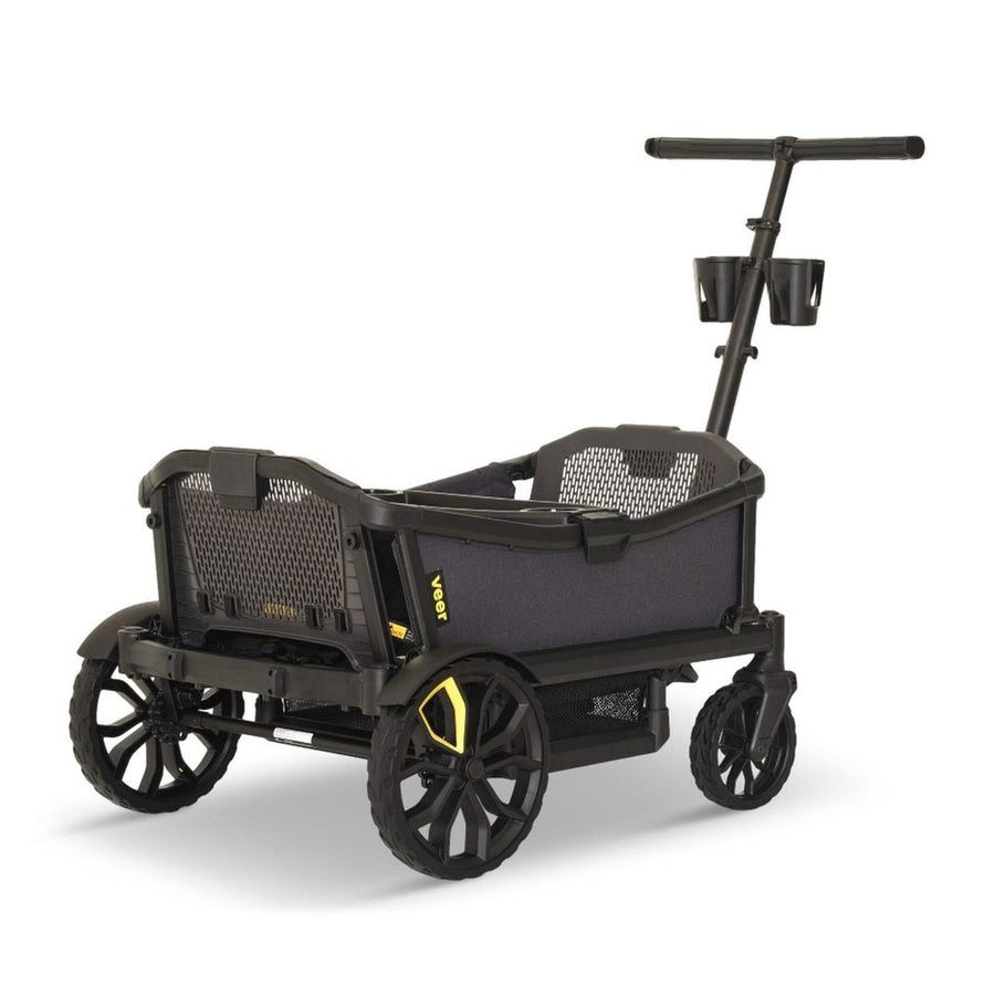 Veer All-Terrain Cruiser XL Wagon with black frame, rugged wheels, tall push handle, and cup holders