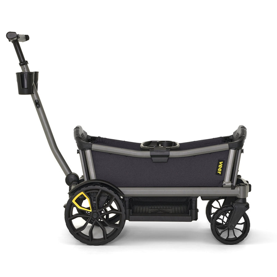 Veer City Cruiser Wagon in gray frame with dark fabric, large wheels, cup holder