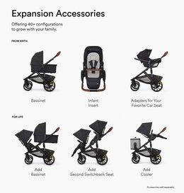 Veer Switch&Roll Luxe Single-to-Double Stroller Bundle with Leather Kit