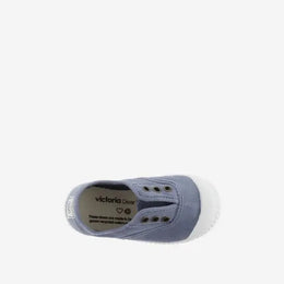 Victoria Shoes Rubber Toecap Canvas Tin Azul
