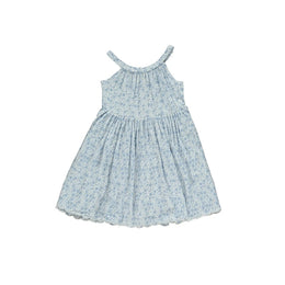 Vignette Stella Dress In Blue Ditsy Floral
