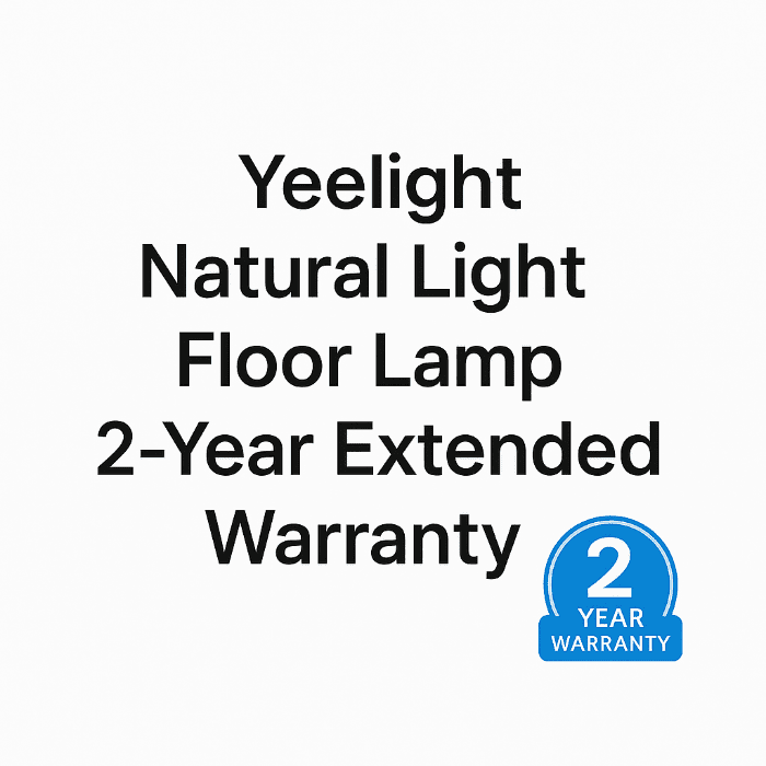 Yeelight Natural Light Floor Lamp with blue 2-year extended warranty badge