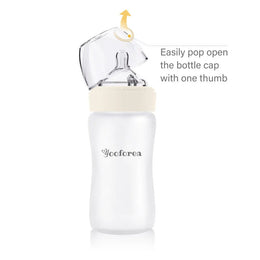 Yooforea Silicone Coated Glass Baby Bottle 9Oz/270Ml