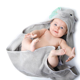 Zoocchini Baby Terry Hooded Bath Towel (0-18M)