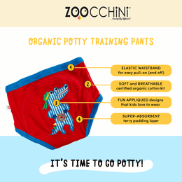 Zoocchini Toddler Organic Potty Training Pants 3pk Woodland Princesses
